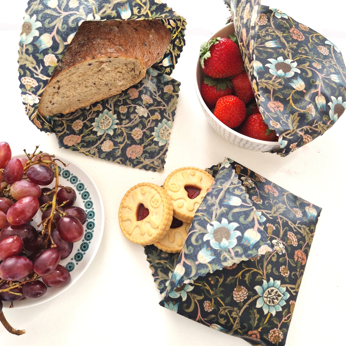 Reusable Beeswax Food Wraps 100% Hand Made in the UK by Honey Bee Good.