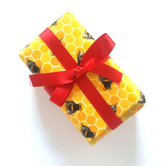 Gift wrapped using beeswax wrap