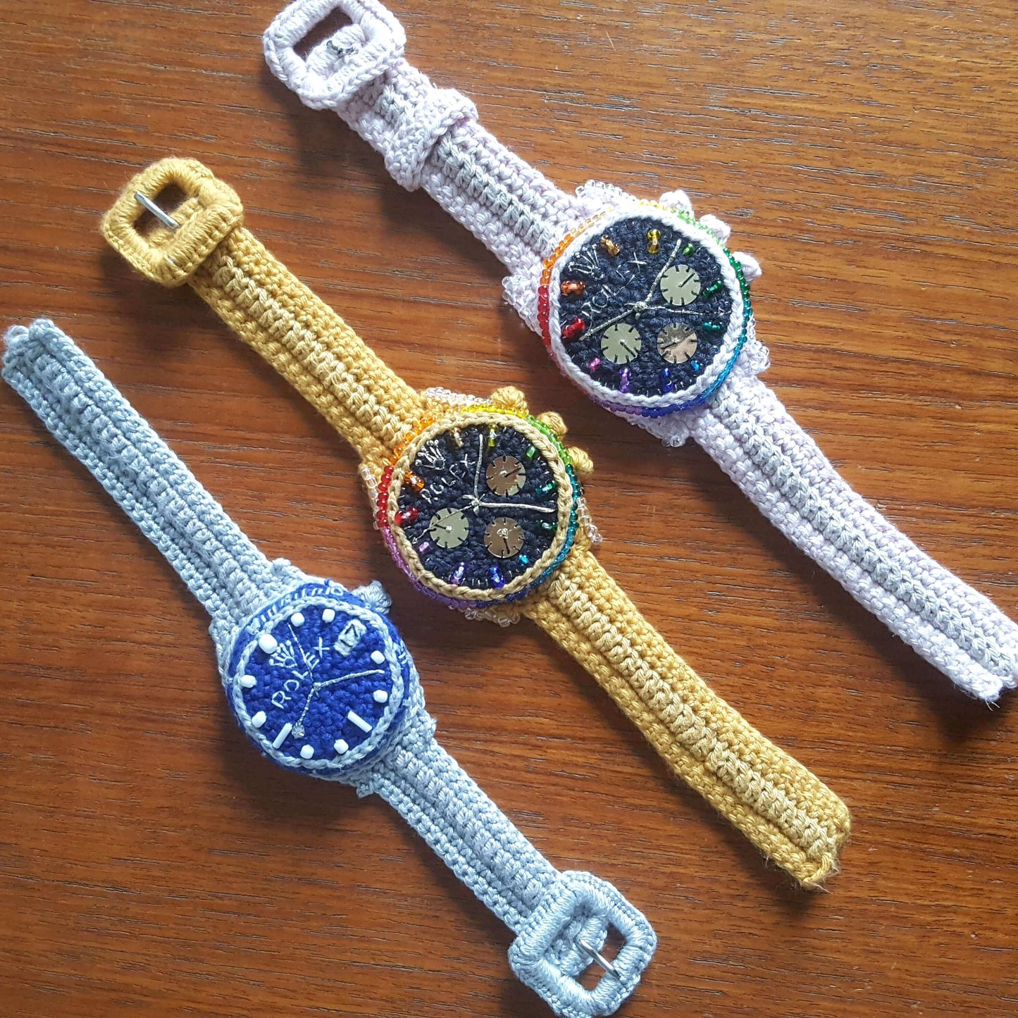 Crochet & Micro-Embroidery Luxury Wrist Watch Bracelets