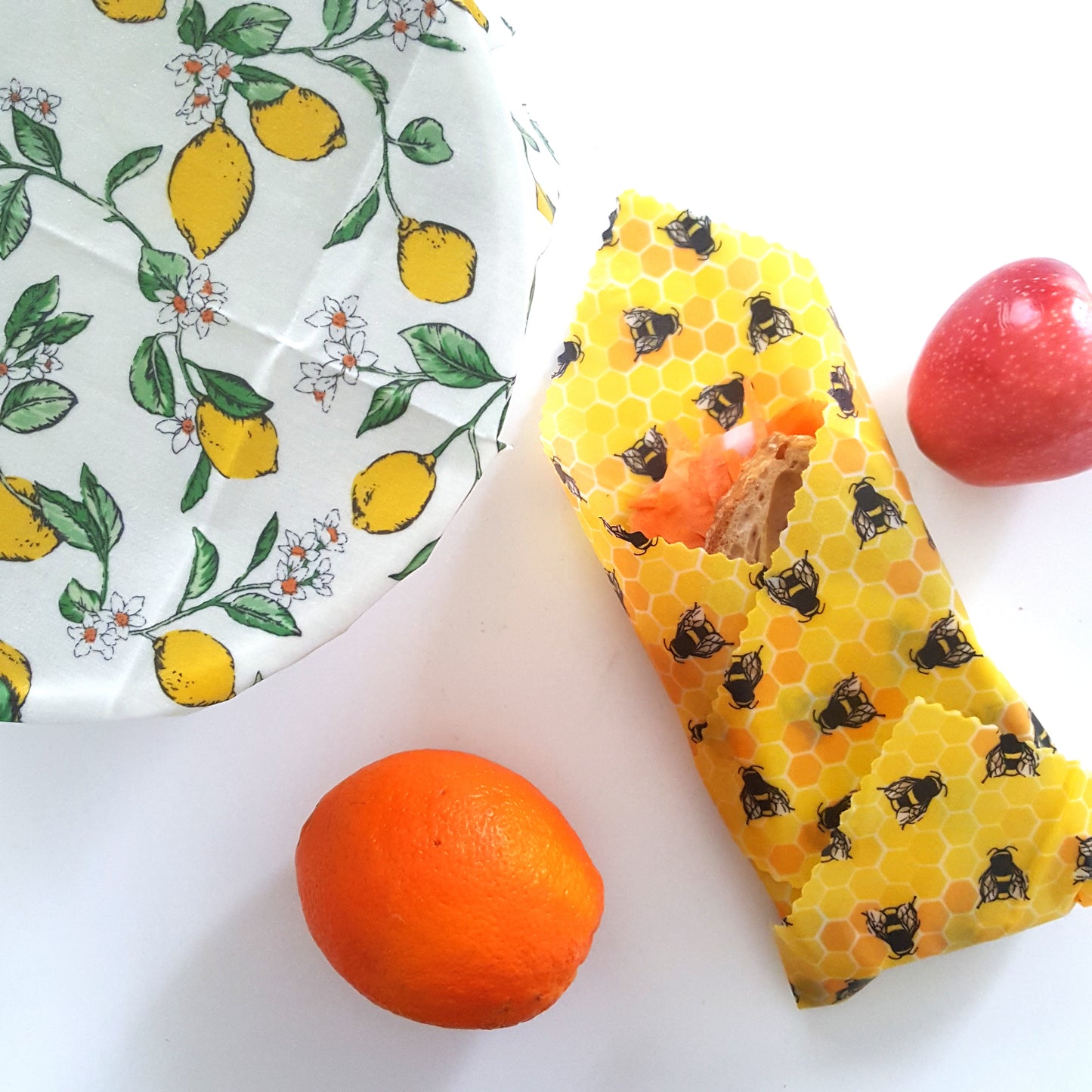 Reusable Beeswax Food Wraps 100% Hand Made in the UK by Honey Bee Good.