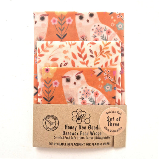 Reusable Beeswax Food Wraps 100% Hand Made in the UK by Honey Bee Good.