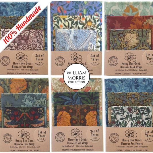 William Morris Bargain Beeswax Wraps | Set of 3 L, M, S