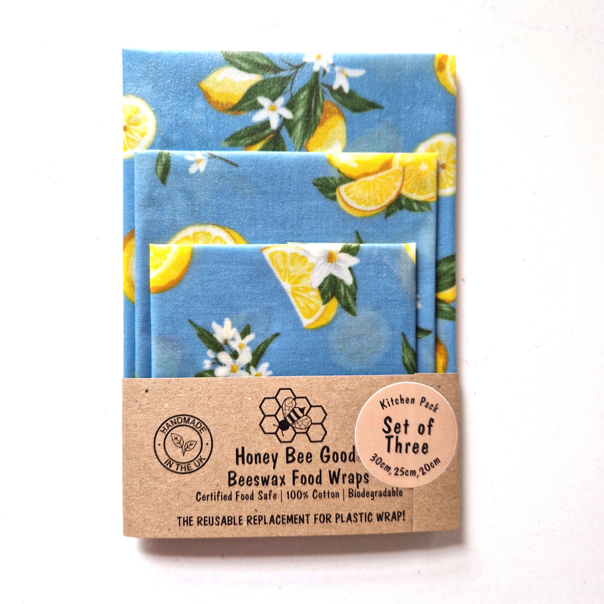 Reusable Beeswax Food Wraps 100% Hand Made in the UK by Honey Bee Good.