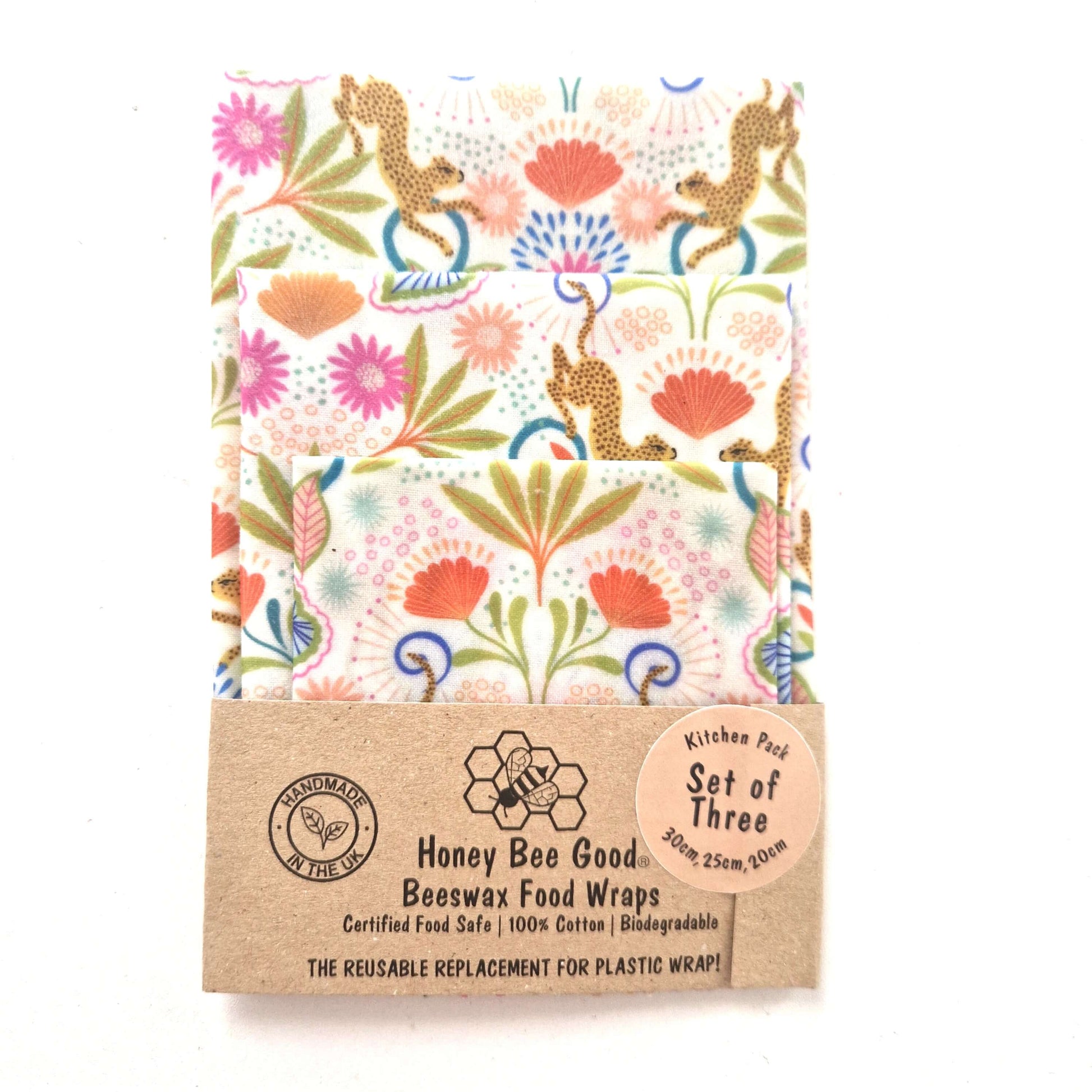 Reusable Beeswax Food Wraps 100% Hand Made in the UK by Honey Bee Good.