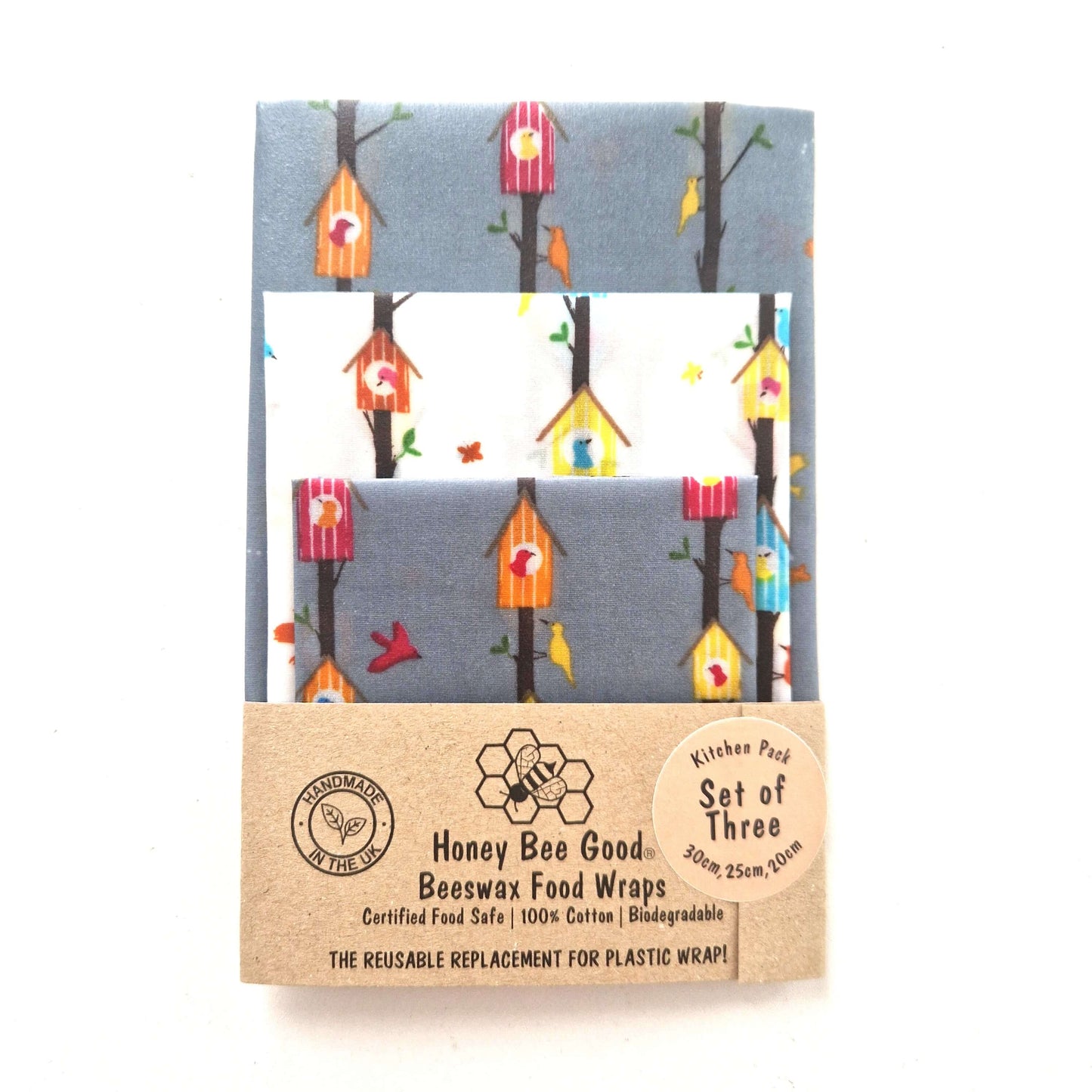 Reusable Beeswax Food Wraps 100% Hand Made in the UK by Honey Bee Good.