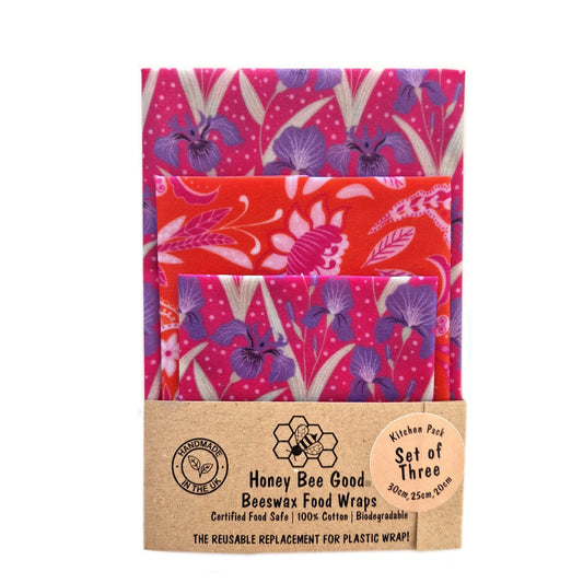 Reusable Beeswax Food Wraps 100% Hand Made in the UK by Honey Bee Good.