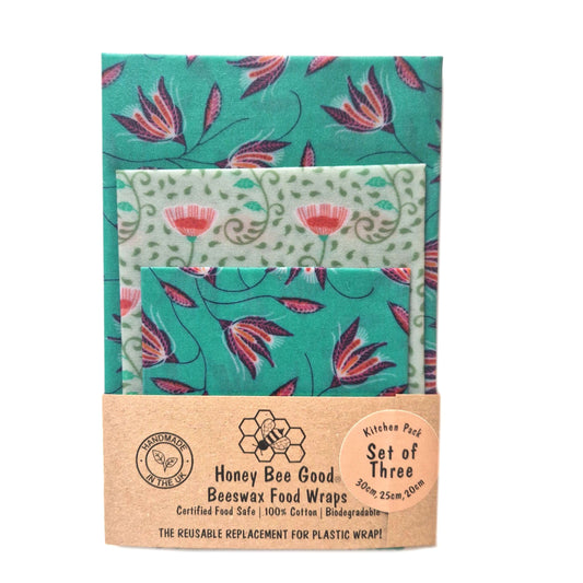 Reusable Beeswax Food Wraps 100% Hand Made in the UK by Honey Bee Good.