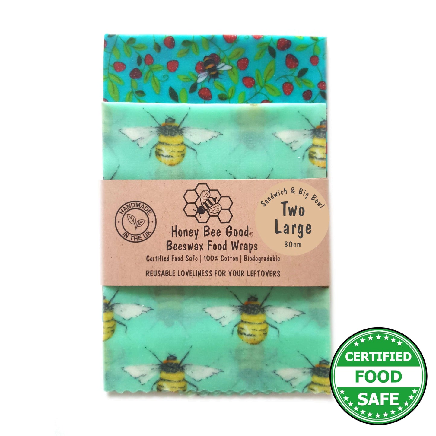 Sandwich & Bowl Set of 2 Large beeswax wraps