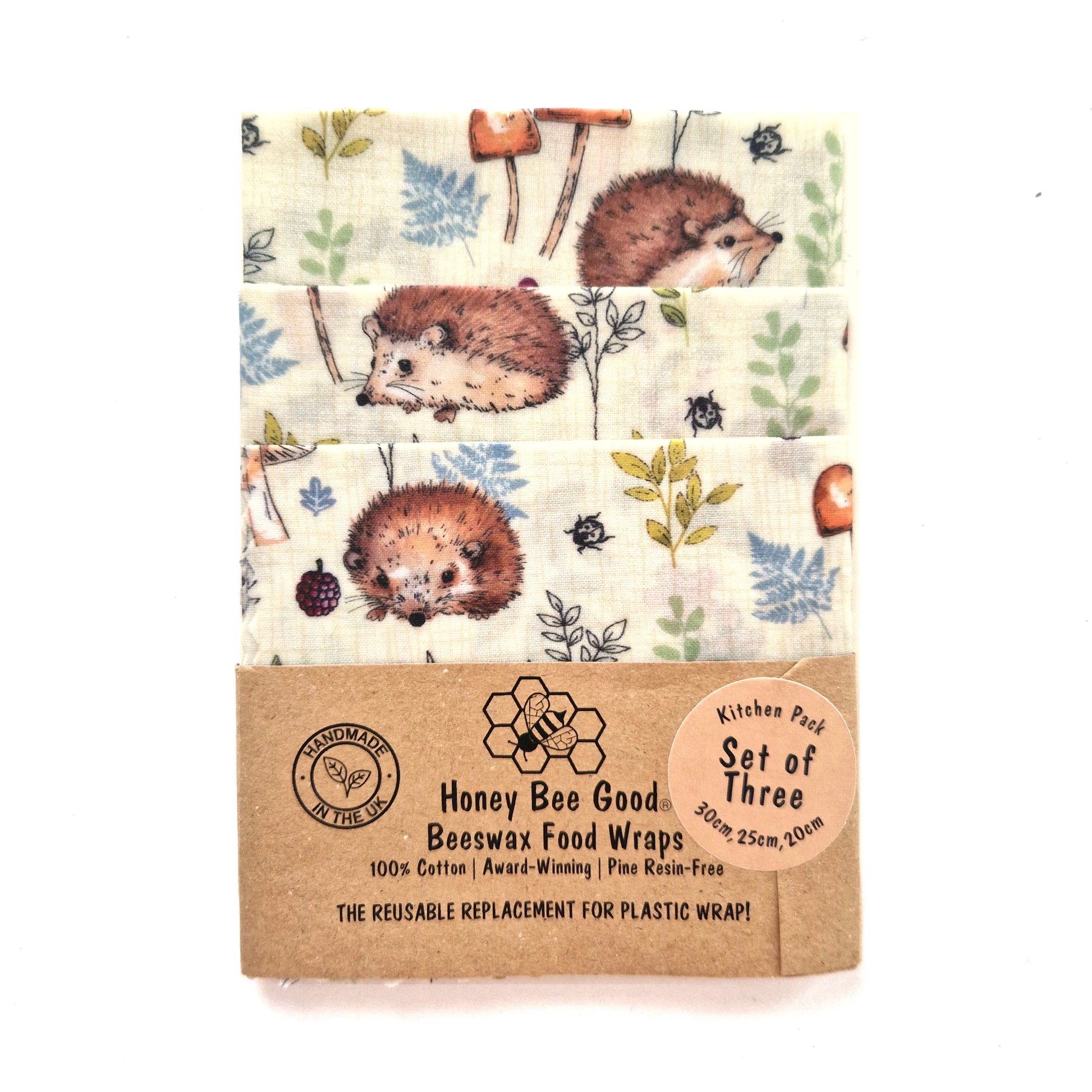 Reusable Beeswax Food Wraps 100% Hand Made in the UK by Honey Bee Good.