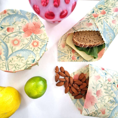 British Beeswax Organic Cotton Set of 3 | William Morris Lotus