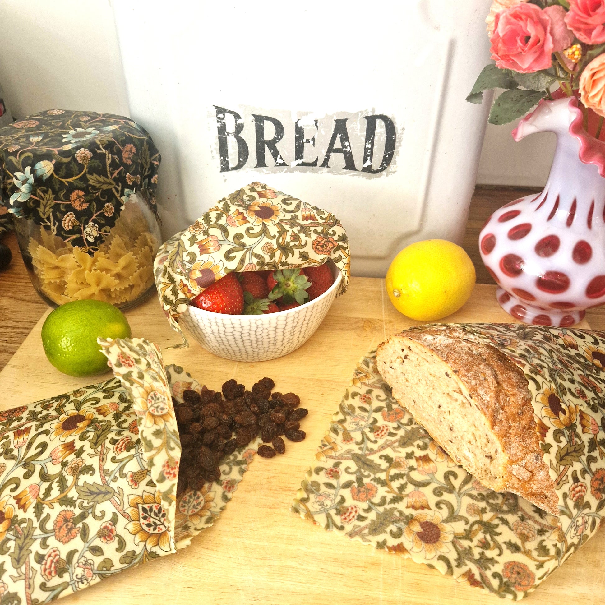 Reusable Beeswax Food Wraps 100% Hand Made in the UK by Honey Bee Good.