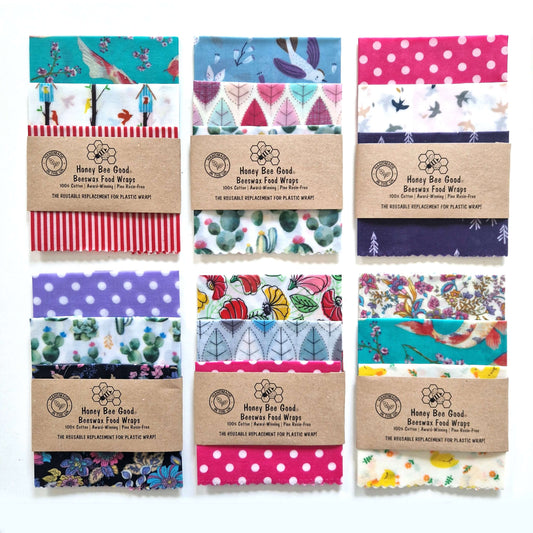Reusable Beeswax Food Wraps 100% Hand Made in the UK by Honey Bee Good.