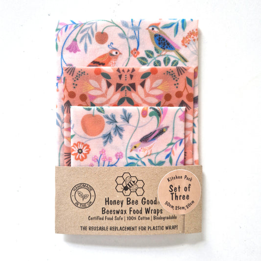 Reusable Beeswax Food Wraps 100% Hand Made in the UK by Honey Bee Good.