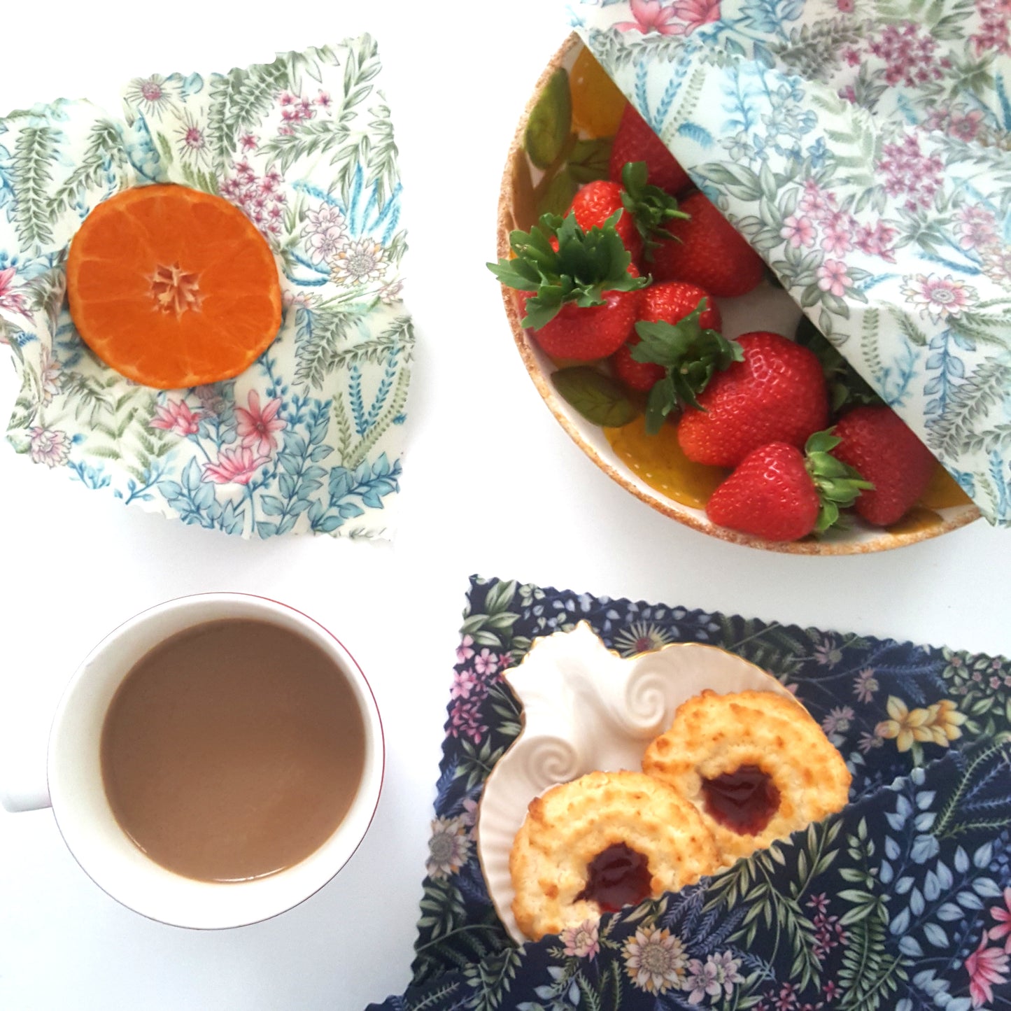 Reusable Beeswax Food Wraps 100% Hand Made in the UK by Honey Bee Good.